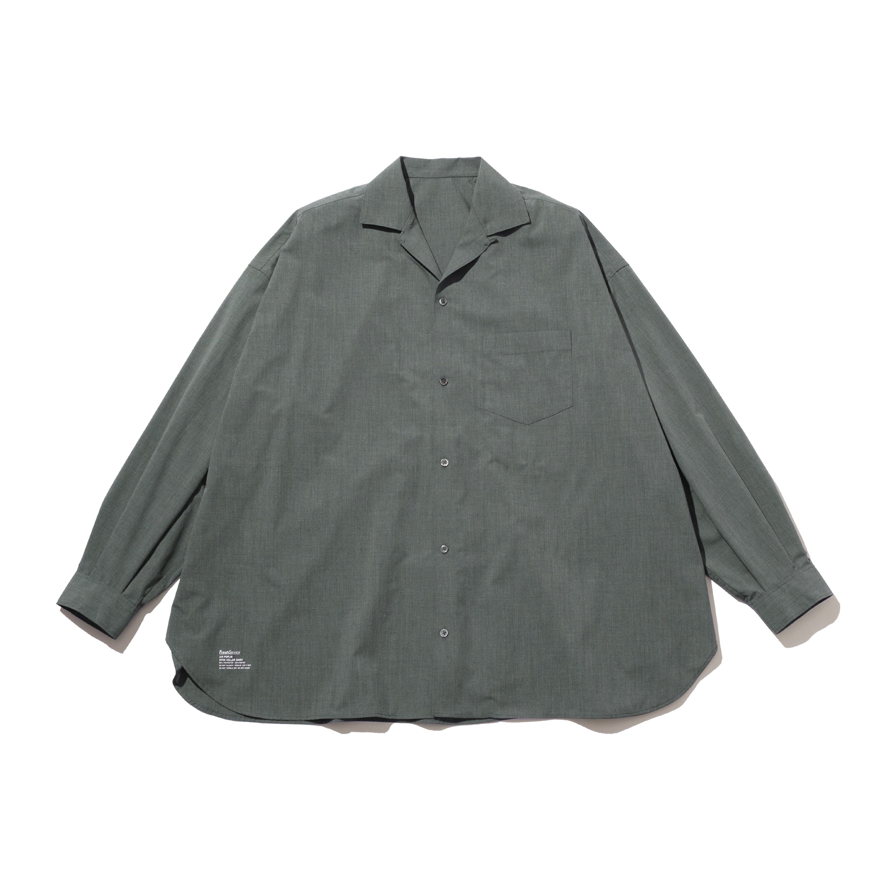 AIR POPLIN  OPEN COLLAR SHIRT