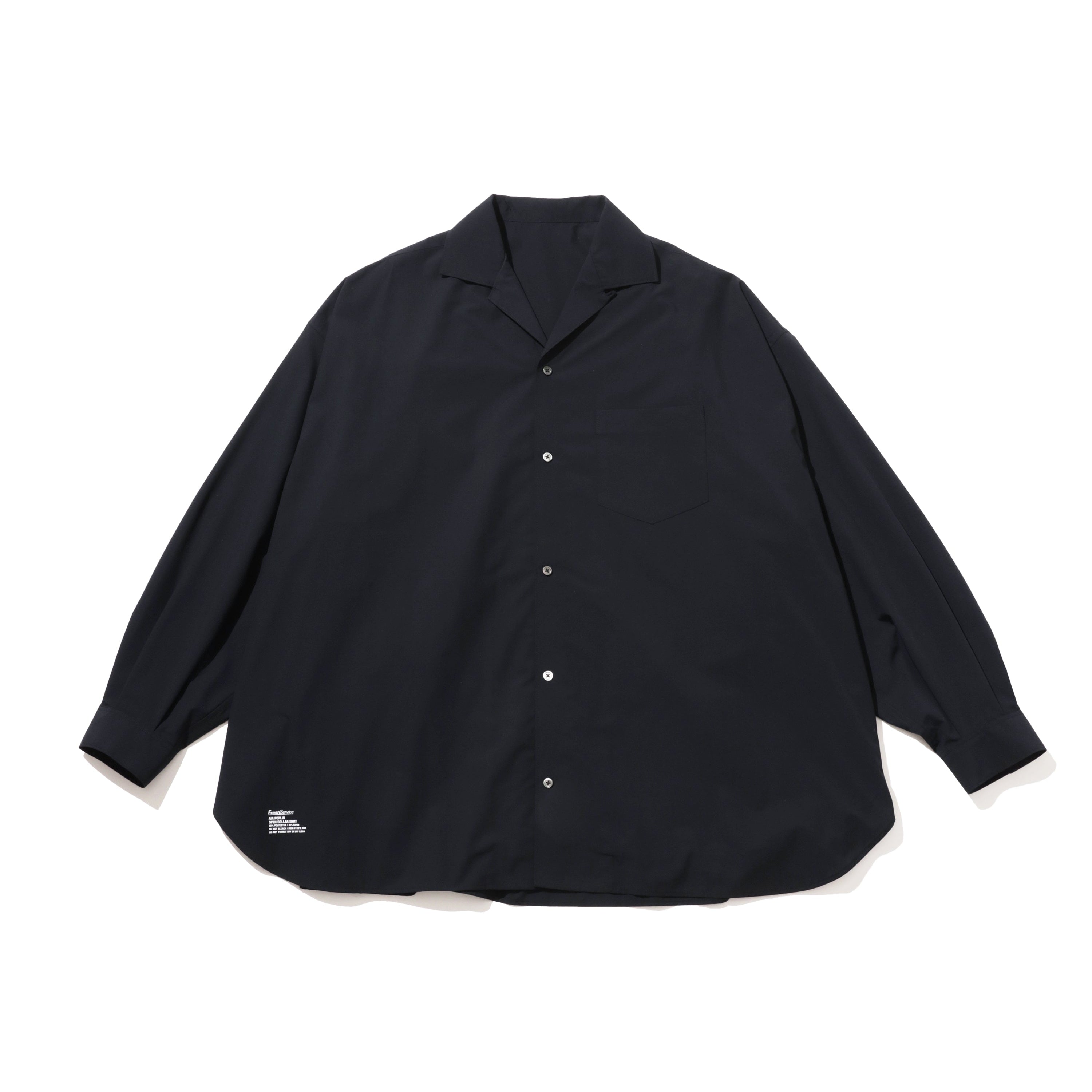 AIR POPLIN  OPEN COLLAR SHIRT
