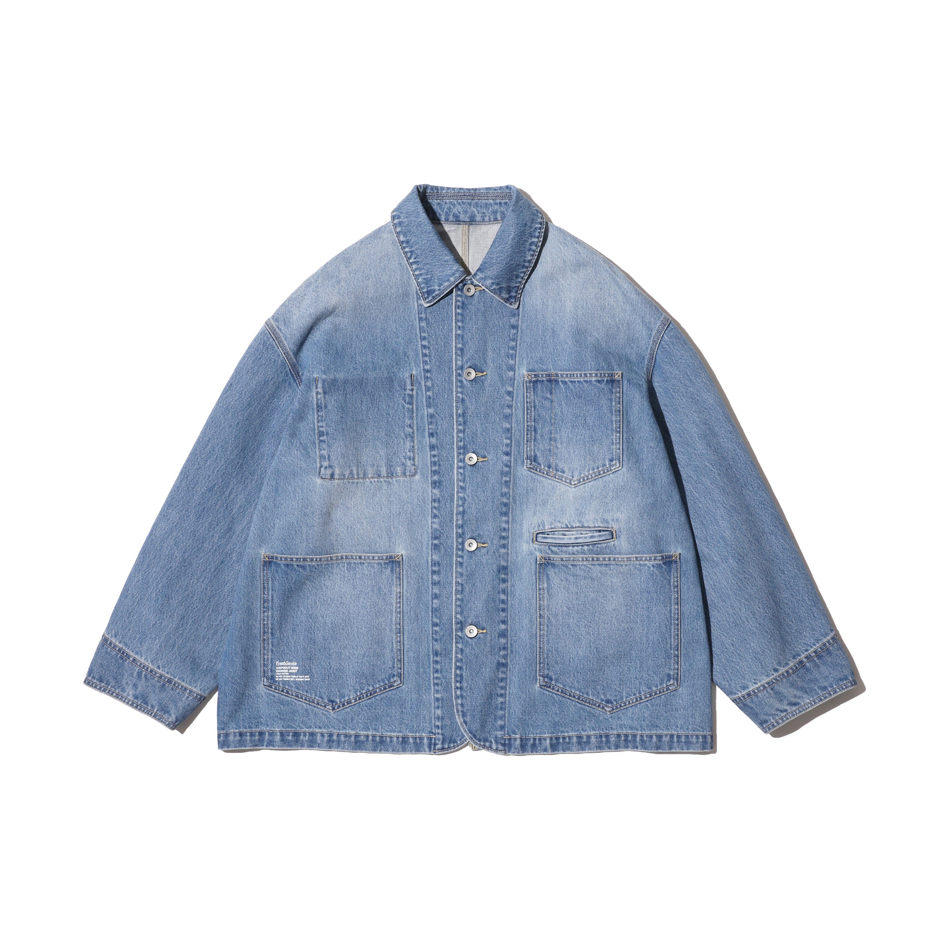 CORPORATE DENIM ENGINEER JACKET -DARK WASH / LIGHT WASH-