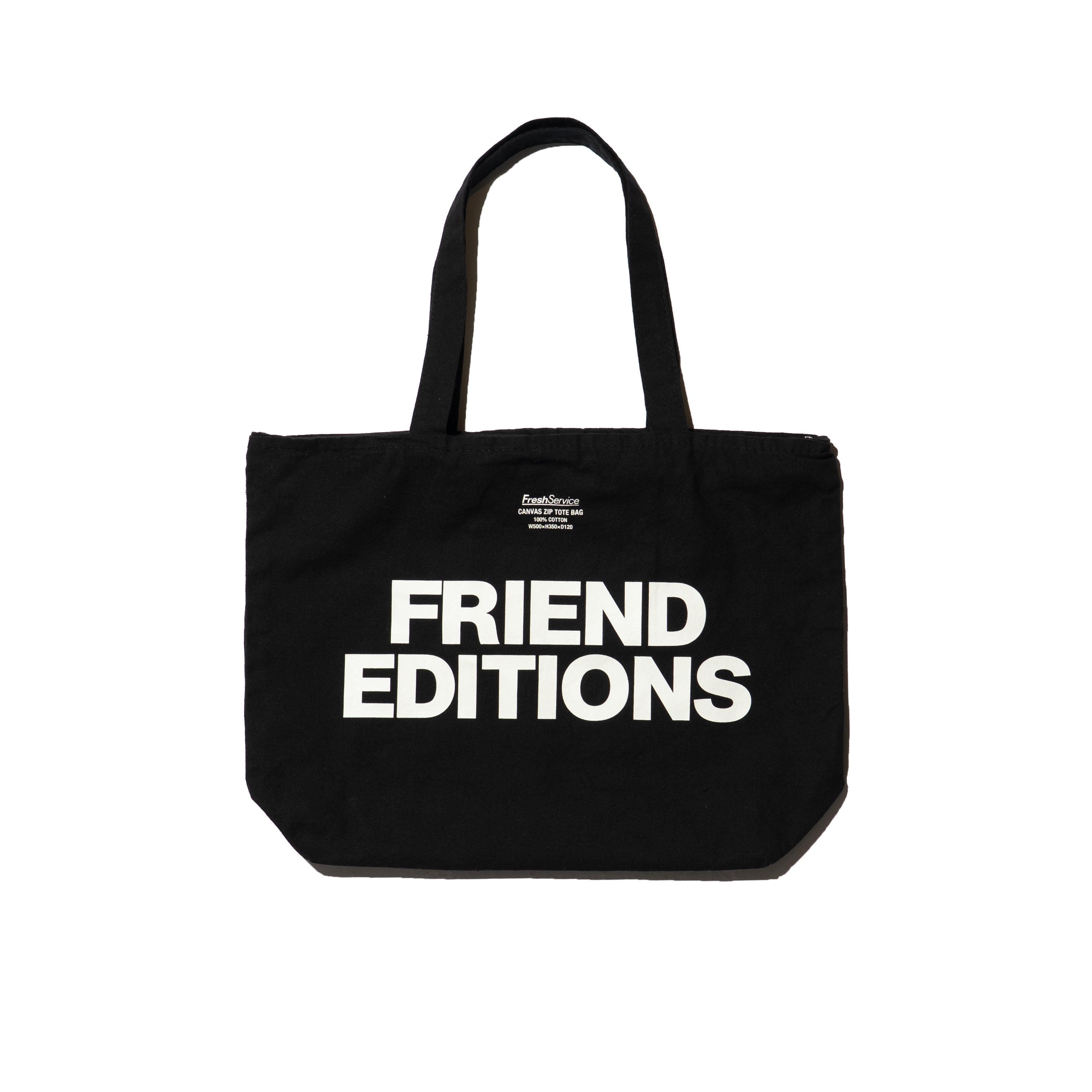 FRIEND EDITIONS CANVAS ZIP TOTE BAG
