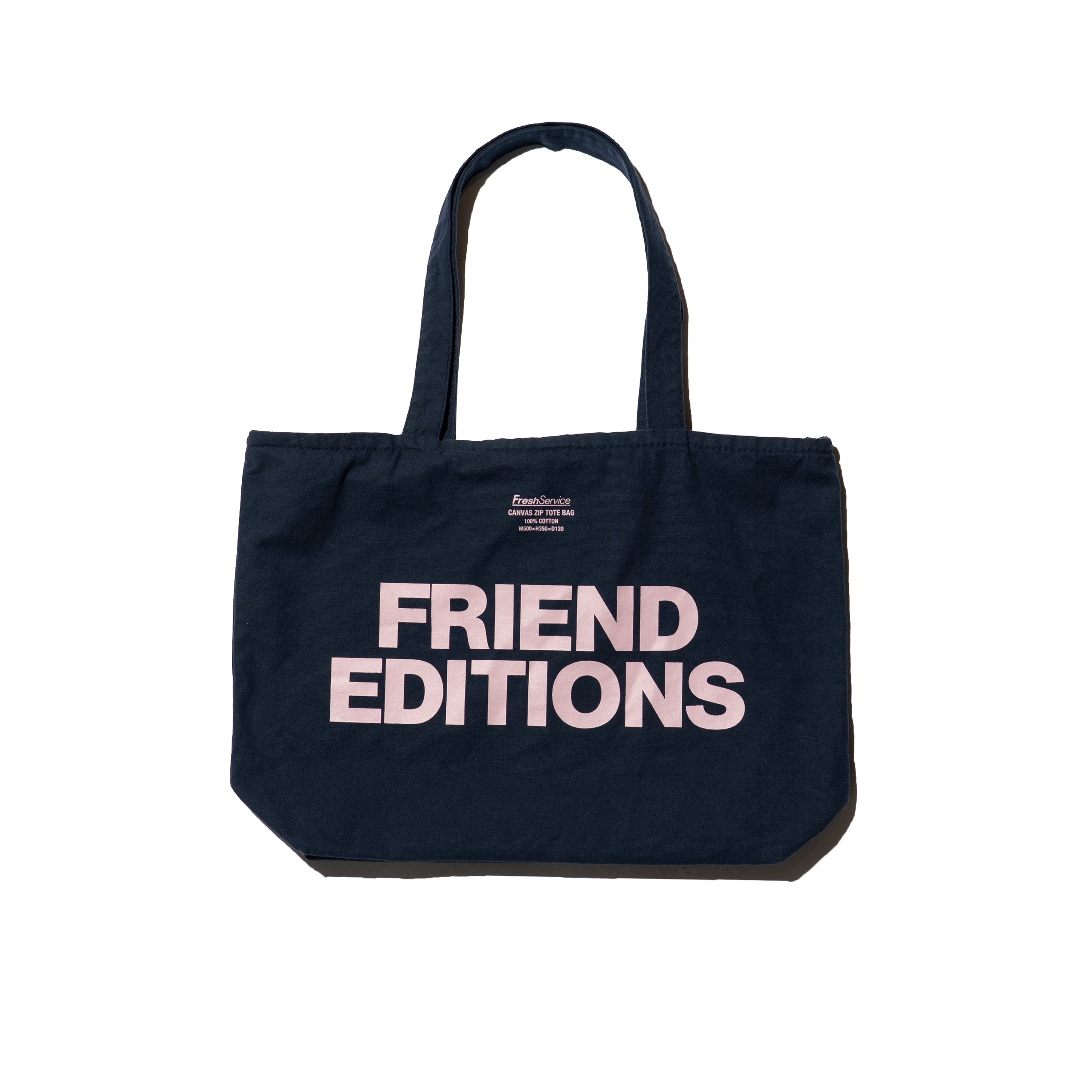 FRIEND EDITIONS CANVAS ZIP TOTE BAG