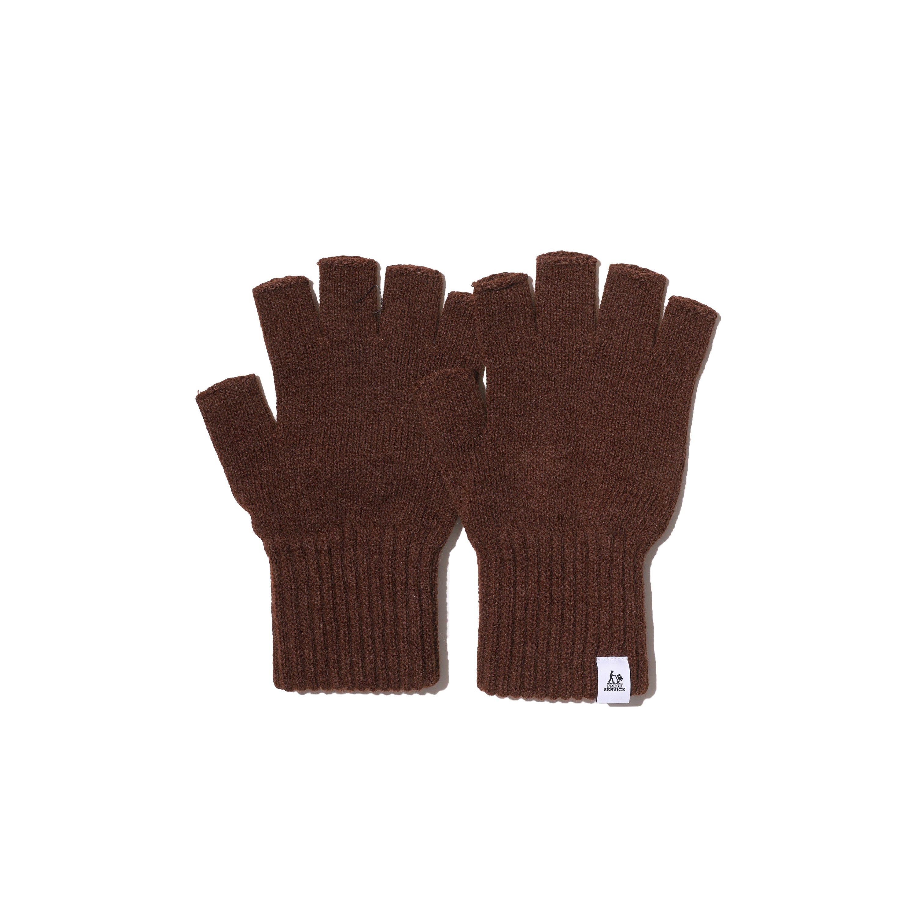 THERMAL RIB KNIT FINGERLESS GLOVES