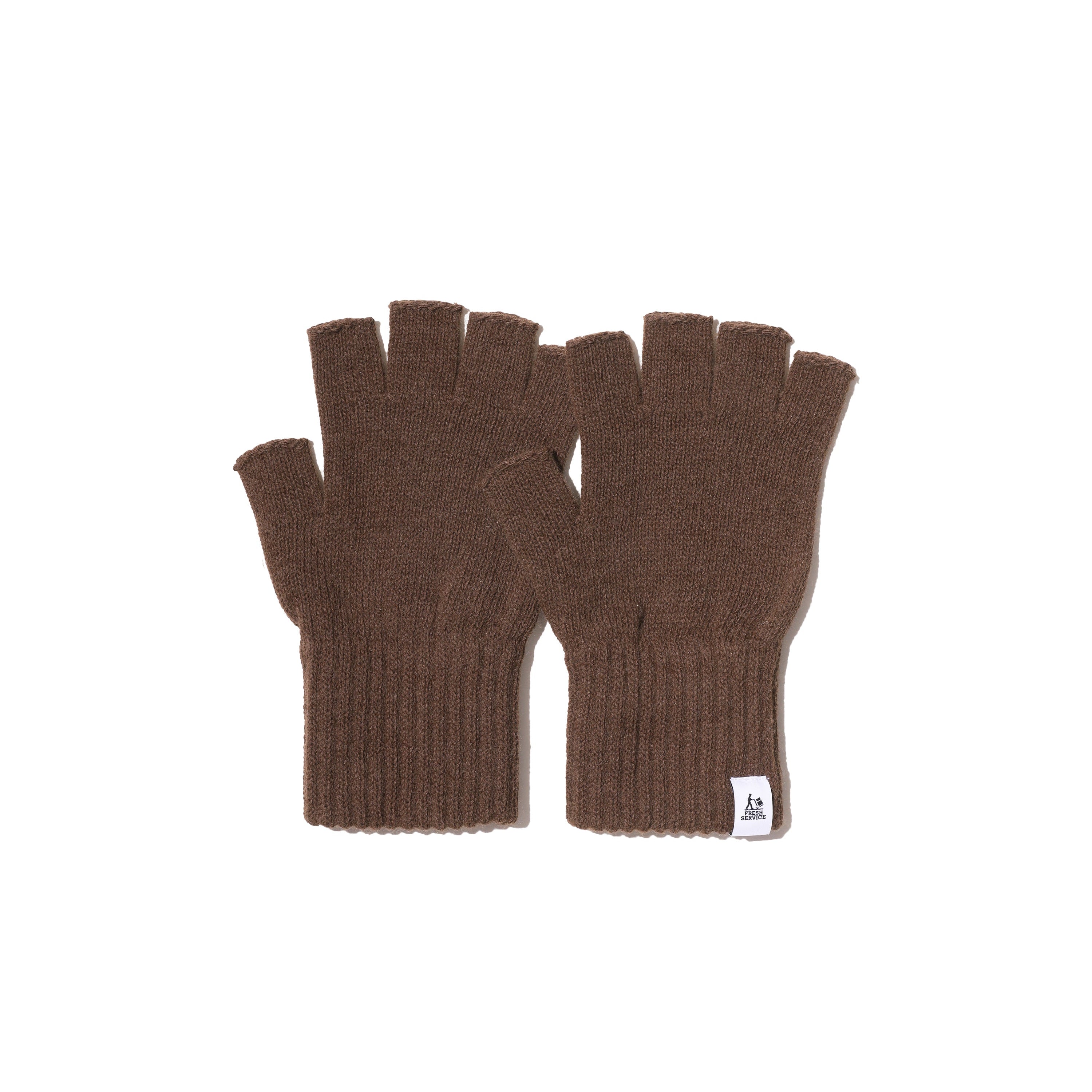 THERMAL RIB KNIT FINGERLESS GLOVES