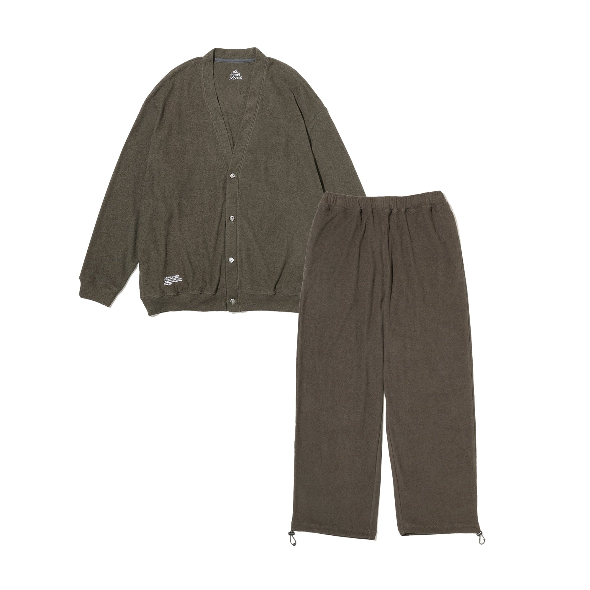 UTILITY PILE CARDIGAN SET-UP